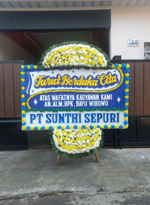 Papan Bunga Duka di Kebon Pala